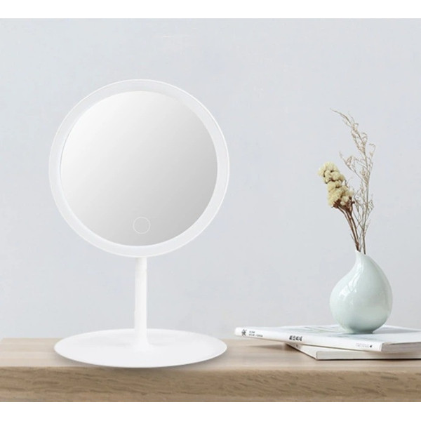 Косметическое зеркало AMIRO LED настольное портативное с подсветкой