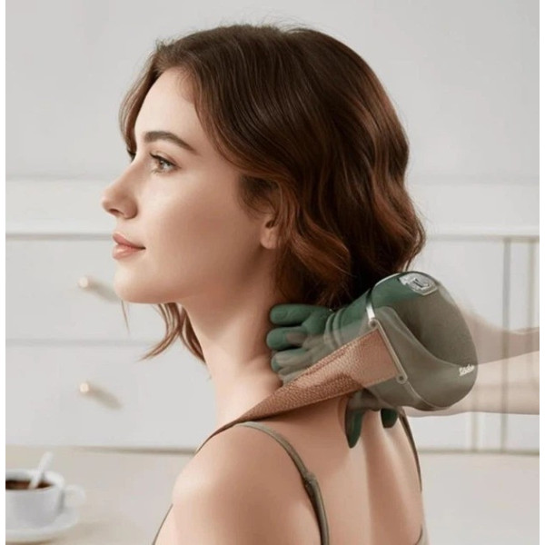 Массажер шеи Shoulders & Neck беспроводной шиацу инфракрасный прогрев плеч и спины