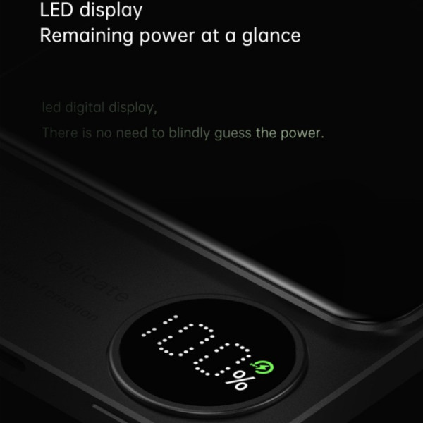 Портативное зарядное Powerbank Q9 5000 mAh аккумулятор с дисплеем беспроводной зарядкой