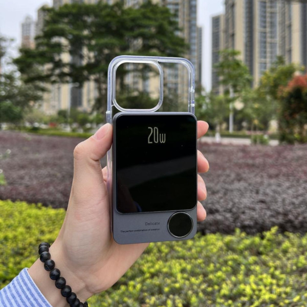 Портативное зарядное Powerbank Q9 5000 mAh аккумулятор с дисплеем беспроводной зарядкой
