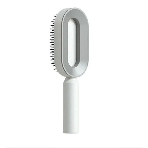 Щетка для волос 3D Central Hollow Cushion Comb массажная с кнопкой очистки