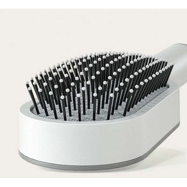 Щетка для волос 3D Central Hollow Cushion Comb массажная с кнопкой очистки