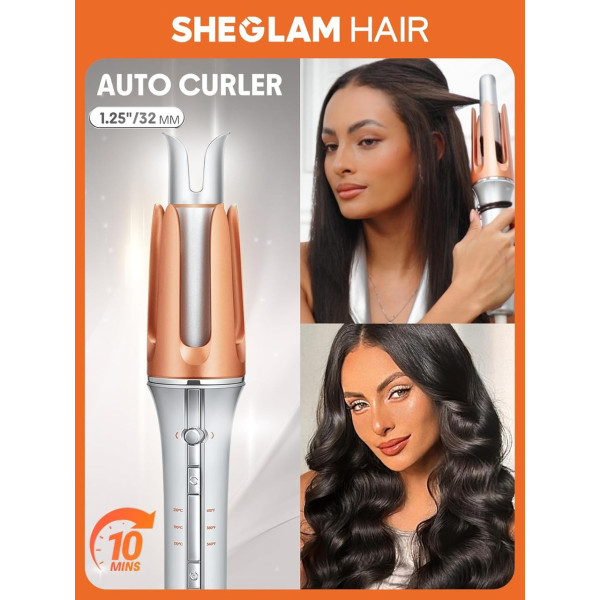 Автоматическая плойка Sheglam Hair Curler Bella для завивки волос