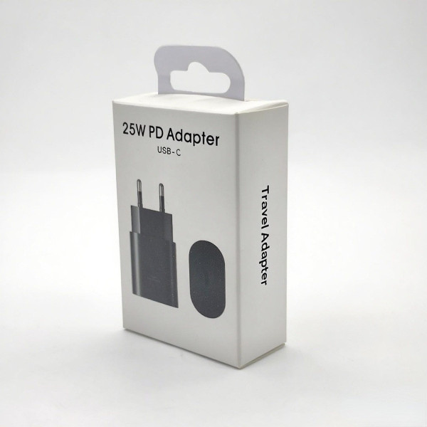 Адаптер зарядного устроства USB-C 25W PD 2в1 кабель Type-C быстрая зарядка
