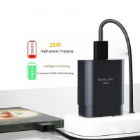 Адаптер зарядного устроства USB-C 25W PD 2в1 кабель Type-C быстрая зарядка