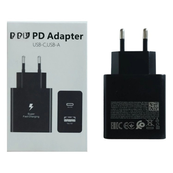Адаптер питания USB-C 25W PD 9173 сетевой блок быстрой зарядки