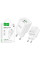 Адаптер зарядки HOCO C147A 20W PD QC 3.0 USB Type-C 2 порта