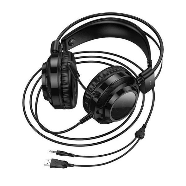 Наушники проводные Hoco W110 накладные стерео USB и 3.5 мм