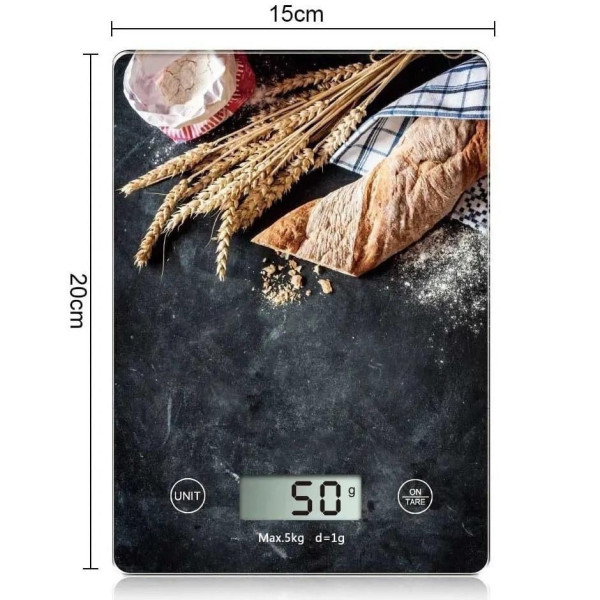 Весы для кухни Domotec MS-10004 цифровые до 5 кг стеклянная платформа