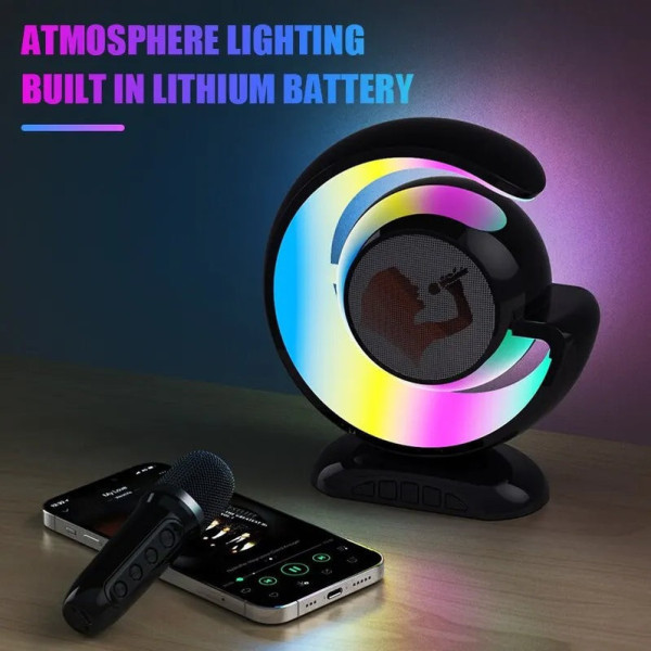 Ночник YS-110 с колонкой Bluetooth LED RGB лампа караоке