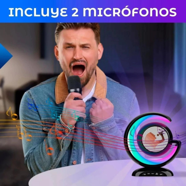 Ночник YS-110 с колонкой Bluetooth LED RGB лампа караоке
