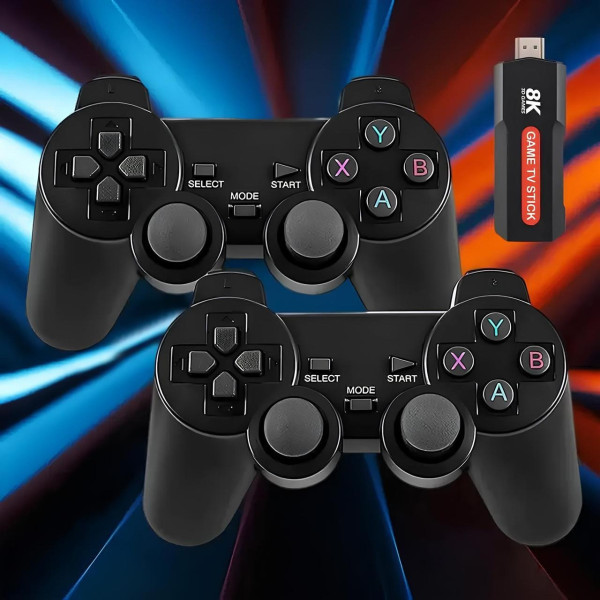 Консоль игровая X9 мини приставка 64GB с двумя геймпадами для игр