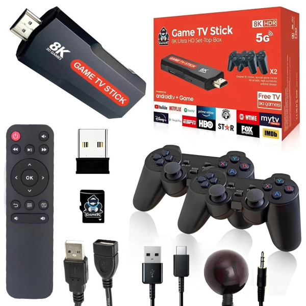 Консоль игровая X9 мини приставка 64GB с двумя геймпадами для игр