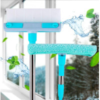 Швабра для окон Multpurpose Squeegee с насадкой микрофибра для мытья