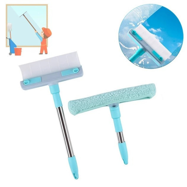 Швабра для окон Multpurpose Squeegee с насадкой микрофибра для мытья