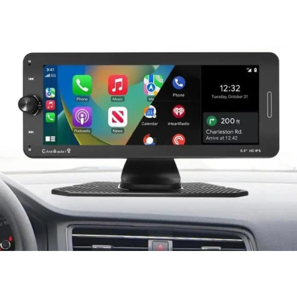 Экран для авто 601W 7" монитор с поддержкой CarPlay Android Auto