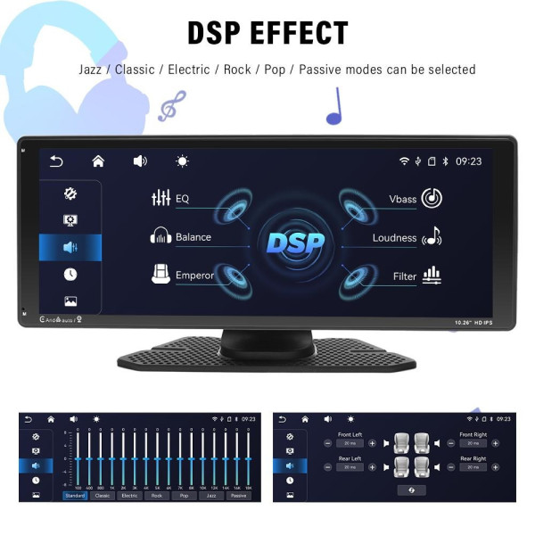 Экран для авто 601W 7" монитор с поддержкой CarPlay Android Auto