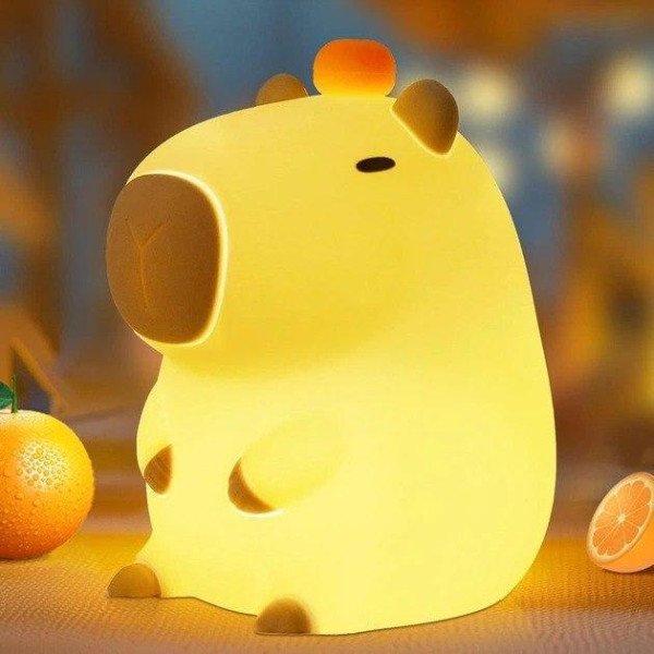 Светильник Капибара силиконовый ночник для детей аккумуляторная лампа