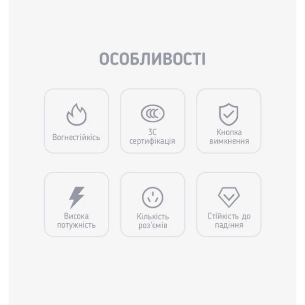 Удлинитель сетевой фильтр 8 розеток 5 USB разветвитель питания с кнопкой 2 м