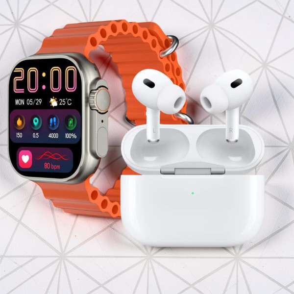 Комплект RM22 3в1 смарт часы наушники Air Pro и Power Bank с беспроводной зарядкой