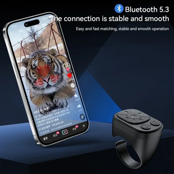 Пульт кольцо Bluetooth для телефона управление камерой и страницами