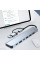 Адаптер USB Type-C 7в1 хаб для ноутбука ПК разветвитель портов серый