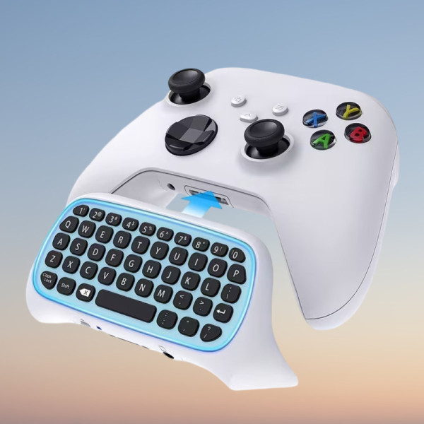 Клавиатура chatpad для PS5 DualSense Bluetooth с динамиком и разъемом 3.5 мм белый