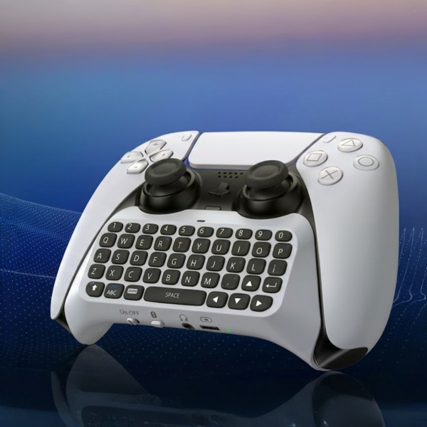 Клавиатура chatpad для PS5 DualSense Bluetooth с динамиком и разъемом 3.5 мм белый