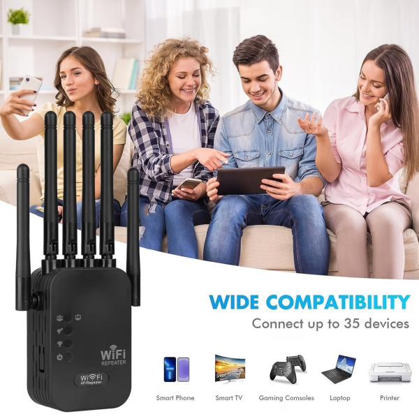 Репитер Wi-Fi усилитель сигнала для дома квартиры точка доступа интернет