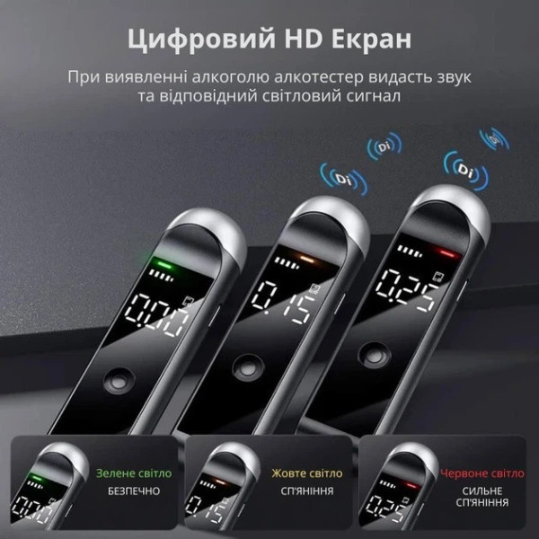 Тестер алкоголя Bodasan MR10 цифровой алкометр с дисплеем и аккумулятором