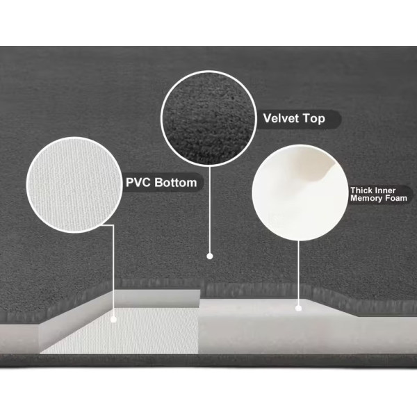 Коврик в ванную 40×60 см с эффектом памяти антискользящий микрофибра серый