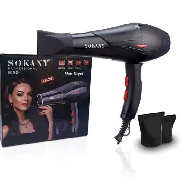 Фен SOKANY HS-3890 2300Вт для волос с ионизацией диффузор и концентратор