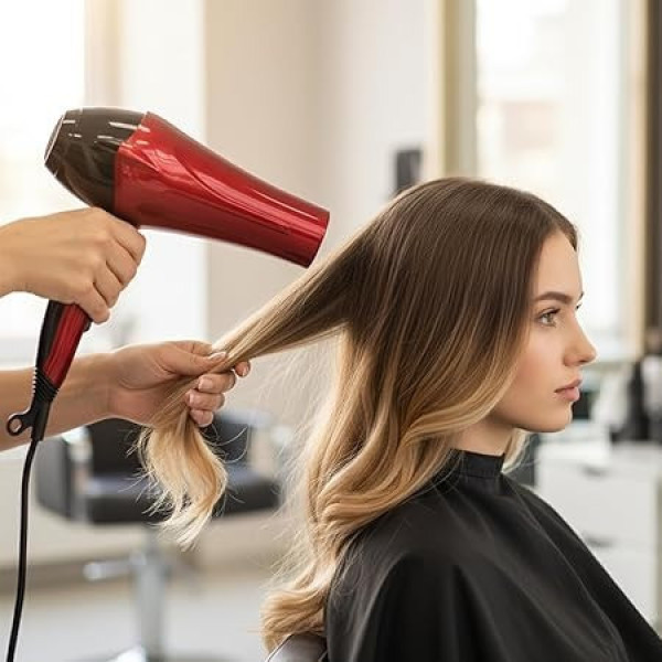 Фен SOKANY SK-2211 2400Вт для волос с ионизацией и насадками красный