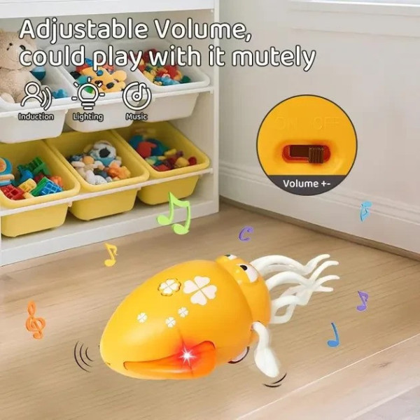 Танцующий кальмар AND 5493 игрушка музыкальная с подсветкой