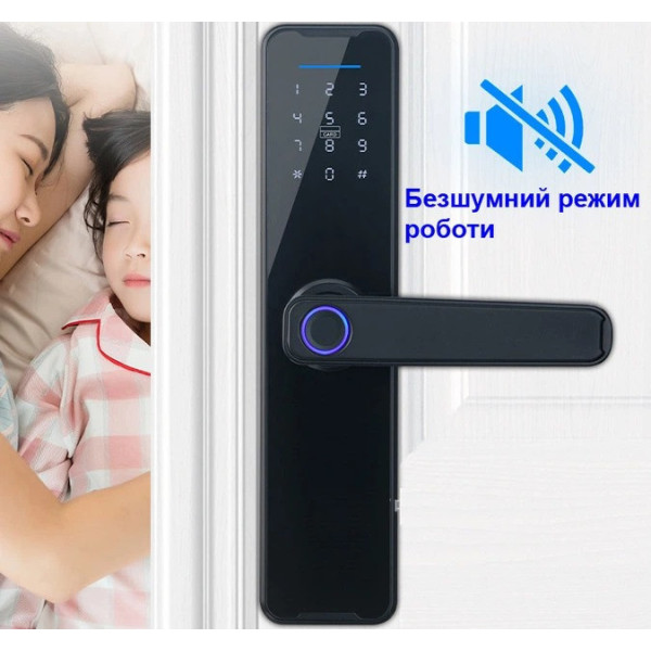 Электронный замок AND 5323 5575 смарт ручка с кодом и отпечатком для двери