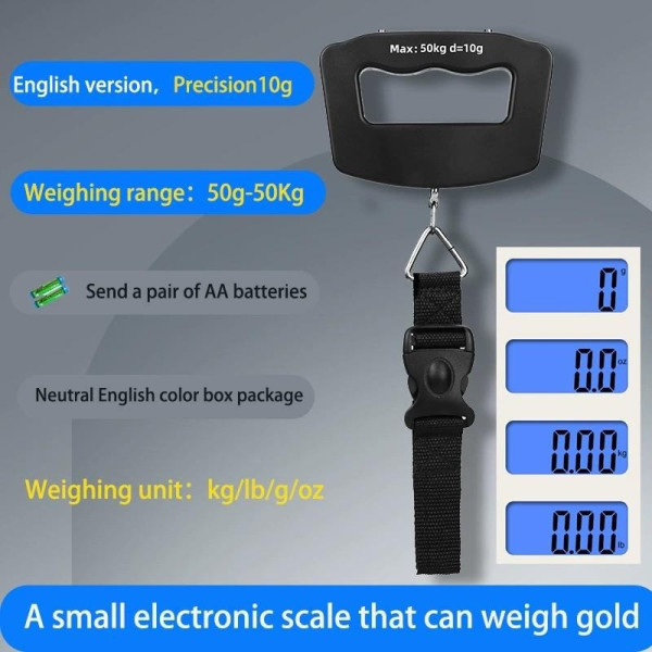 Ручные весы AND XL-1566 цифровые для багажа портативный измеритель веса