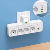 Удлинитель на 4 розетки с USB Type-C сетевой фильтр с подсветкой