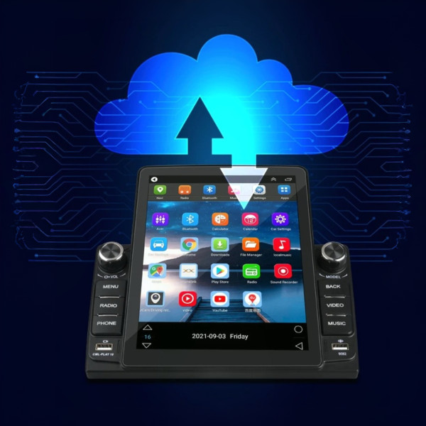 Магнитола автомобильная 2DIN Android 9582A с дисплеем 9.5", мультимедиа система с CarPlay Android Auto GPS WiFi Bluetooth