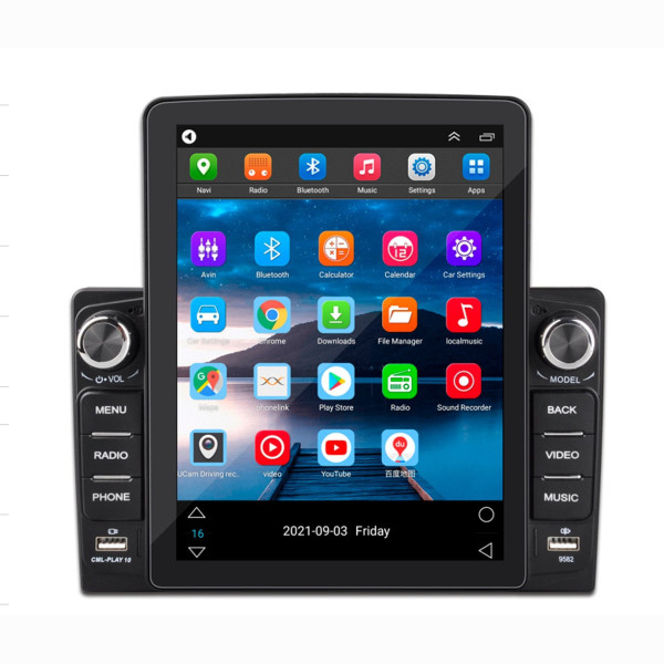 Магнитола автомобильная 2DIN Android 9582A с дисплеем 9.5", мультимедиа система с CarPlay Android Auto GPS WiFi Bluetooth