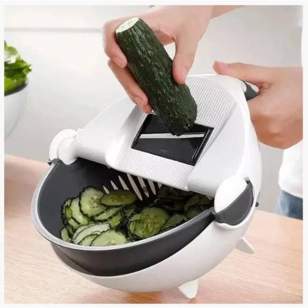 Терка овощерезка Basket Vegetable Cutter с контейнером, кухонный измельчитель с насадками для овощей