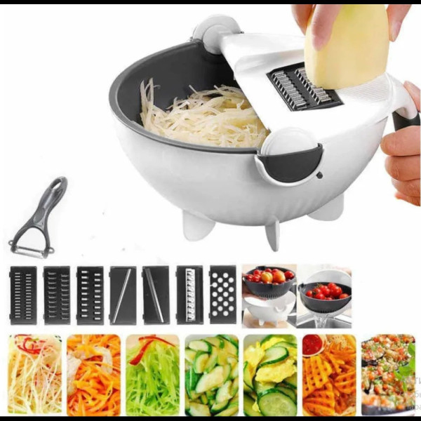 Терка овощерезка Basket Vegetable Cutter с контейнером, кухонный измельчитель с насадками для овощей
