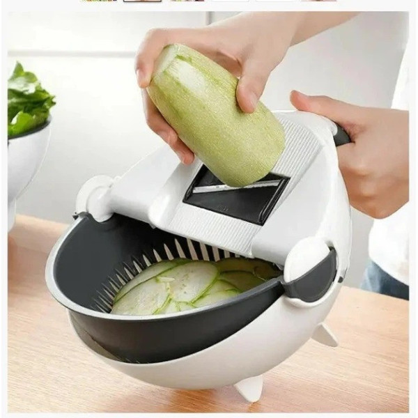 Терка овощерезка Basket Vegetable Cutter с контейнером, кухонный измельчитель с насадками для овощей