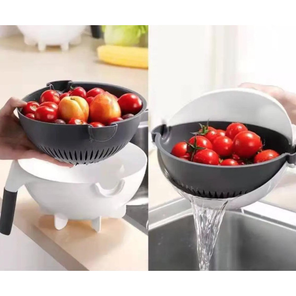 Терка овощерезка Basket Vegetable Cutter с контейнером, кухонный измельчитель с насадками для овощей