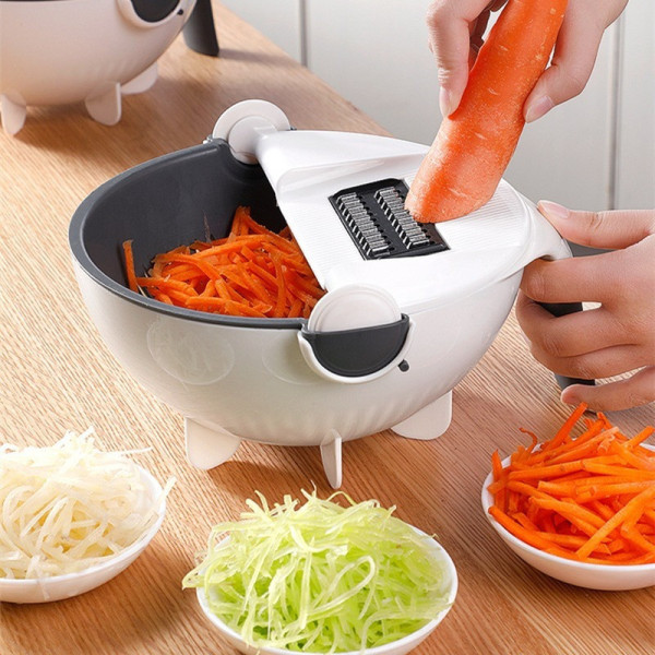 Терка овощерезка Basket Vegetable Cutter с контейнером, кухонный измельчитель с насадками для овощей