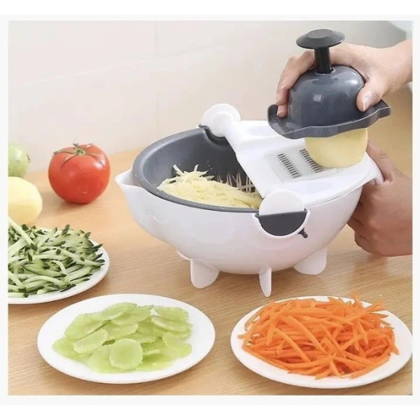 Терка овощерезка Basket Vegetable Cutter с контейнером, кухонный измельчитель с насадками для овощей