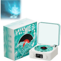 Ночник Vinyl Waves Player LED с эффектом воды, светильник с Bluetooth колонкой ретро стиль