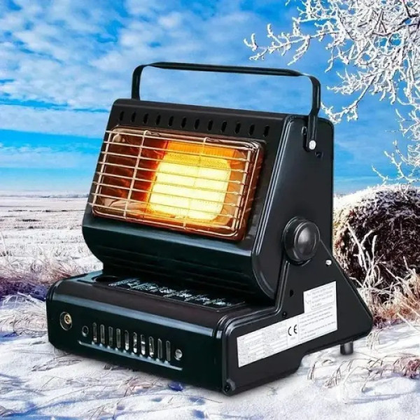 Обогреватель газовый 2в1 1300W туристический с функцией приготовления пищи, походная плитка