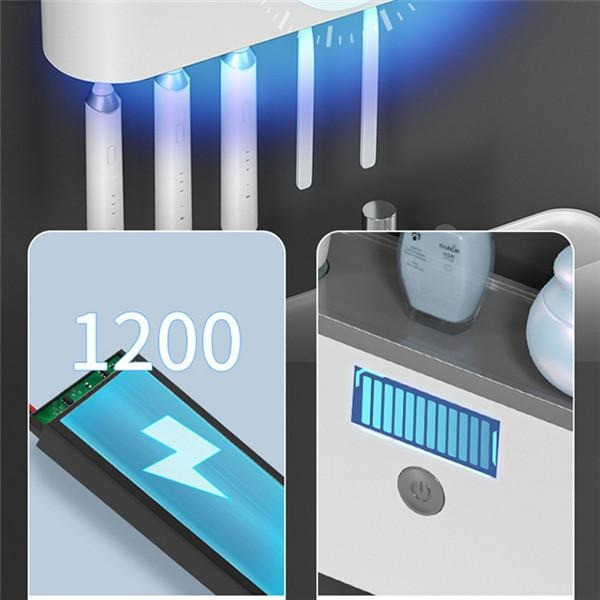 Органайзер для зубных щеток Health RA-909 с дозатором, держатель с УФ стерилизацией