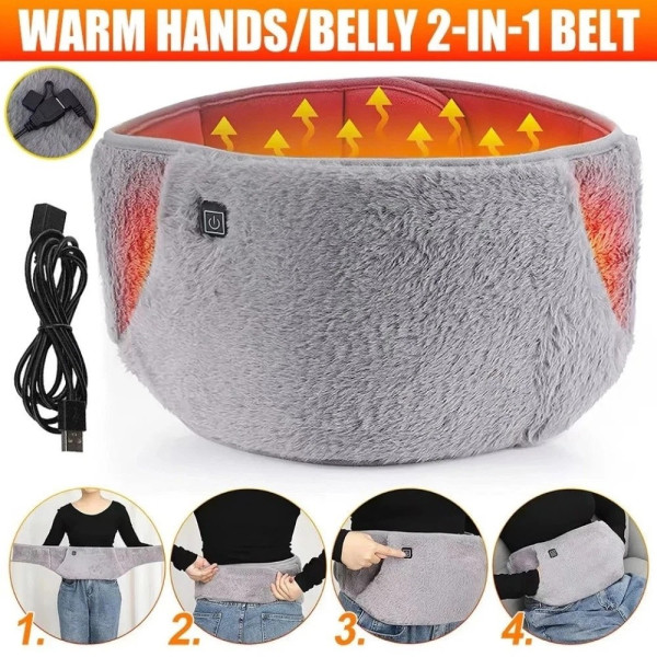 Грелка пояс Warm Stomach USB с подогревом, электрический пояс для талии 3 режима