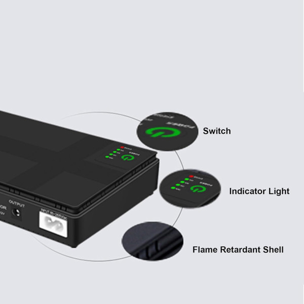 Источник бесперебойного питания UPS 10400 mAh 36W для роутера, резервный аккумулятор для оборудования